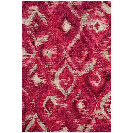Safavieh Monaco Medium Rectangle Area Rug, Fuchsia and Cream - 6 ft.-7 in. x 9 ft.-2 in. MNC242D-6